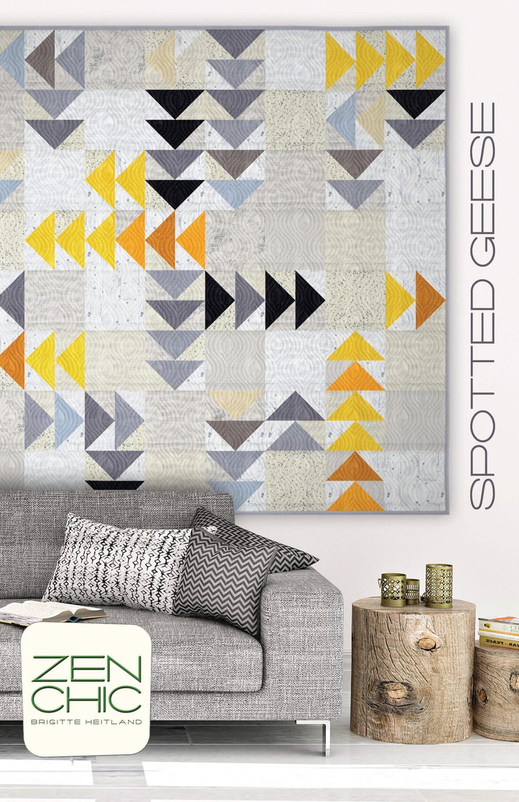 spotted geese quilt pattern by zen chic front cover