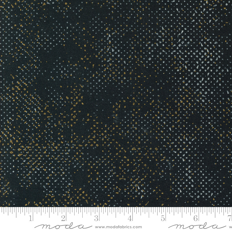 Spotted Metallic 1660-224M Ebony by Zen Chic for Moda