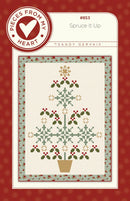 Spruce it Up front cover show geometric design of a Christmas tree.