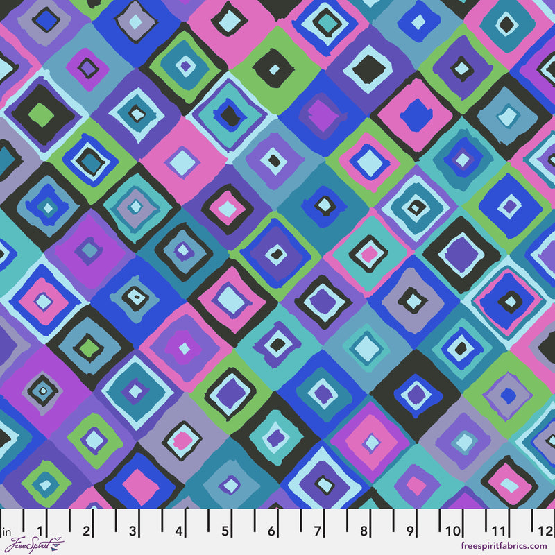 Square Dance PWGP203.BLUE by Kaffe Fassett for FreeSpirit