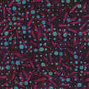 Squiggles Lines Dots Batik 622302480 Dotty Grid Purple Wine by Island Batik