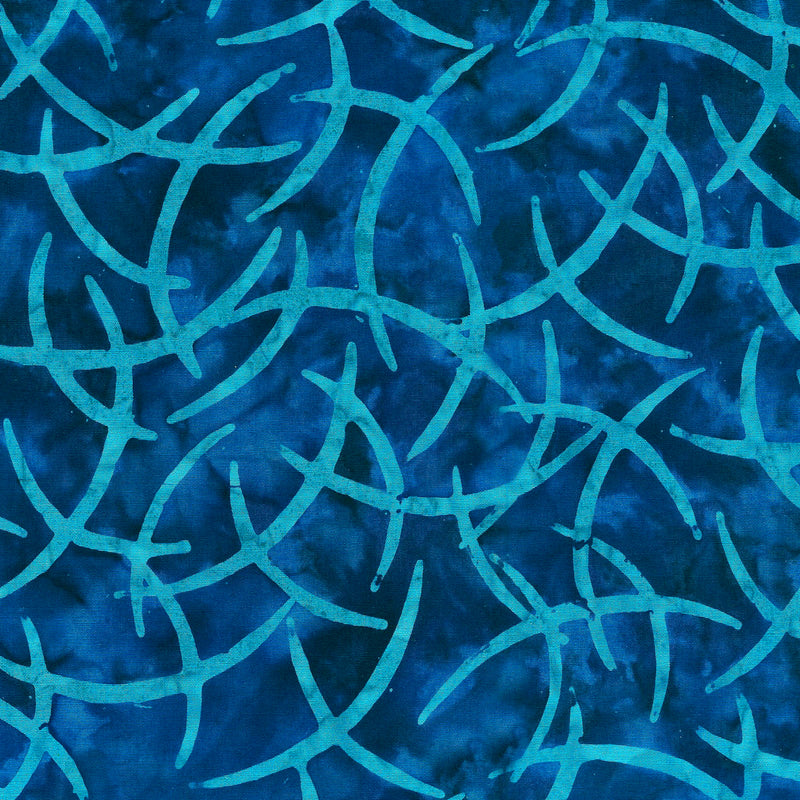 Squiggles Lines Dots Batik 600236590 Wisps Blue Storm by Island Batik