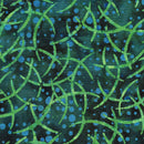 Squiggles Lines Dots Batik 622306997 Wisps Teal Bridgewater by Island Batik