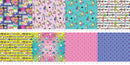 Squishmallows Joyful Fat Quarter Bundle FQSQJOYFUL8-10 licensed by © Jawares, LLC to Northcott Fabrics