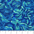 Starry Night 29264-66 Brushstroke Dk Teal Multi by Elena Belokrinitski for Northcott