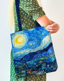 Starry Night Canvas Bag Panel C29265-46 Tote Bag Dk Blue Multi by Elena Belokrinitski for Northcott