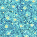 Starry Night DP29263-64 Night Sky Teal Multi by Elena Belokrinitski for Northcott