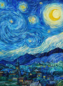 Starry Night Panel DP29260-46 Panel Dk Blue Multi by Elena Belokrinitski for Northcott
