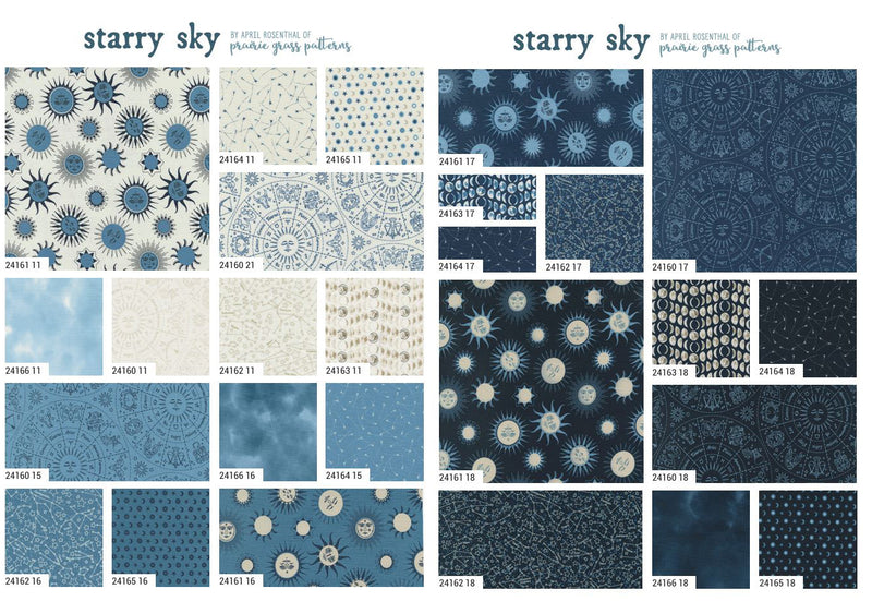 Starry Sky Fat Eighth Bundle 24160F8 by April Rosenthal for Moda