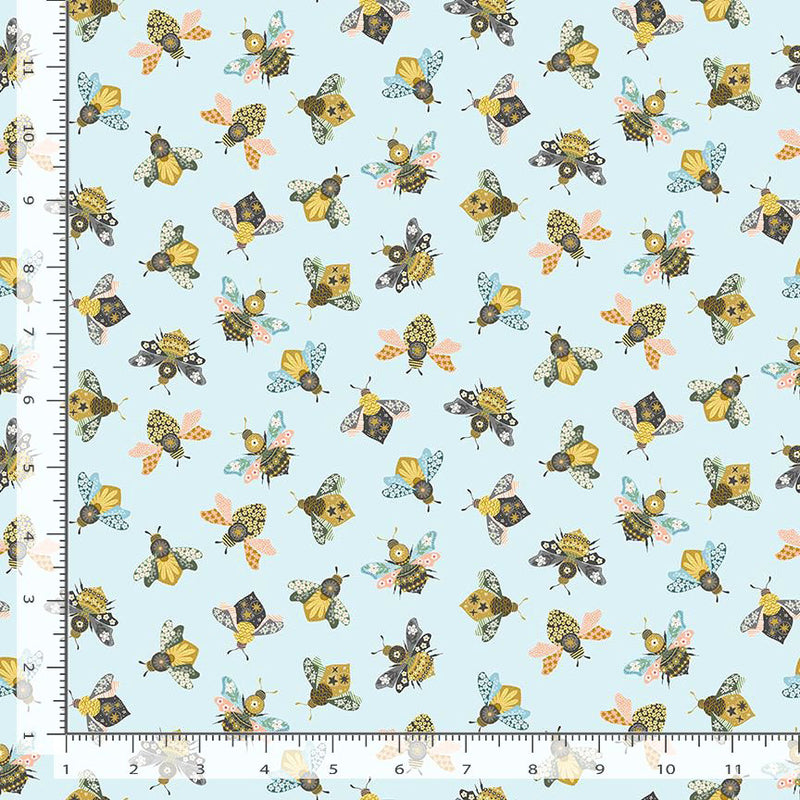 Sting Like A Bee STELLA-D3276 SKY Busy Bees by Dear Stella