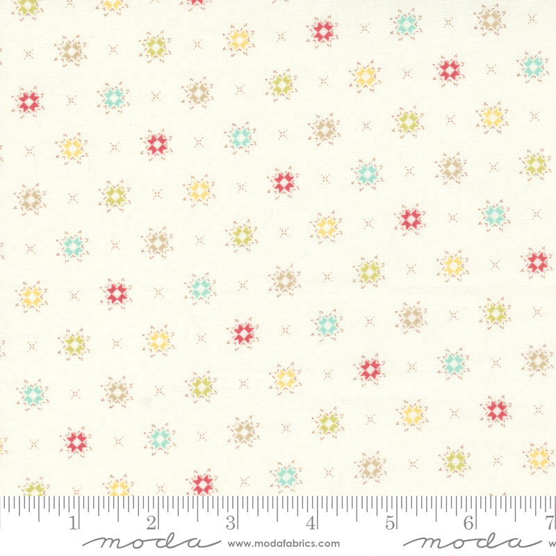 Stitched 20435-11 Vanilla Multi by Fig Tree & Co. for Moda