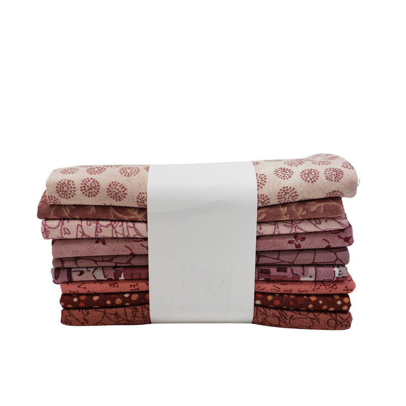 Stof Assorted Prints Fat Quarter Bundle STQCFQ10 Rose.