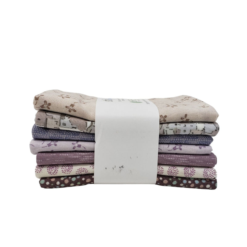 Stof Assorted Prints Fat Quarter Bundle STQCFQ12 Plum/Rose.