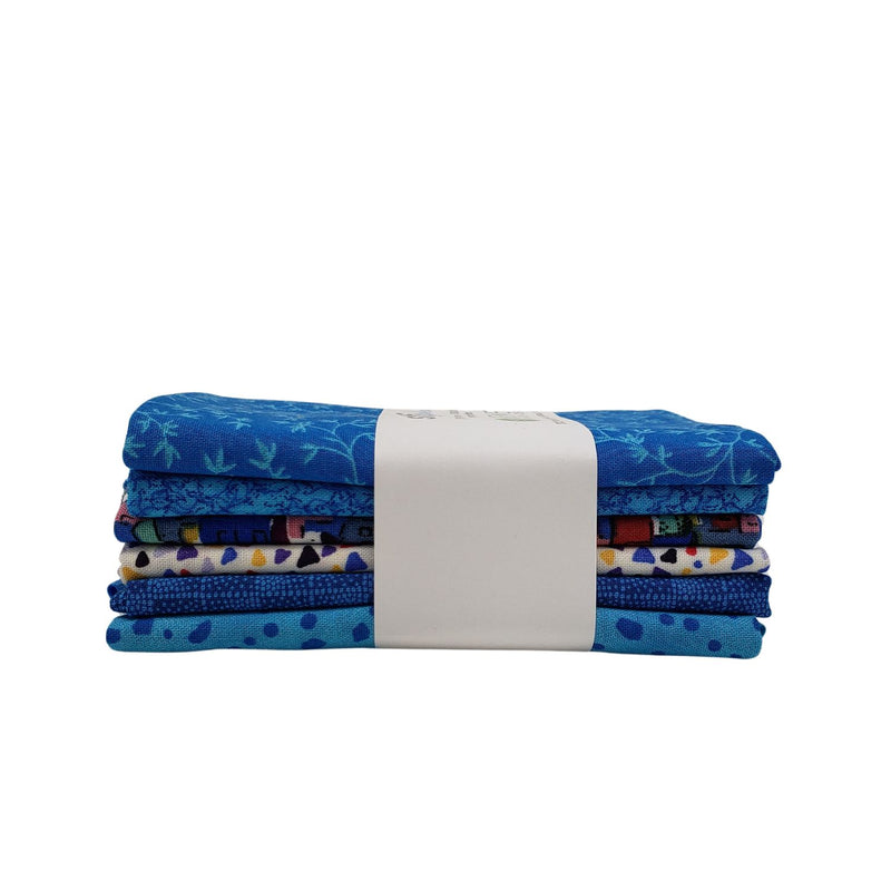Stof Assorted Prints Fat Quarter Bundle STQCFQ4 Turquoise