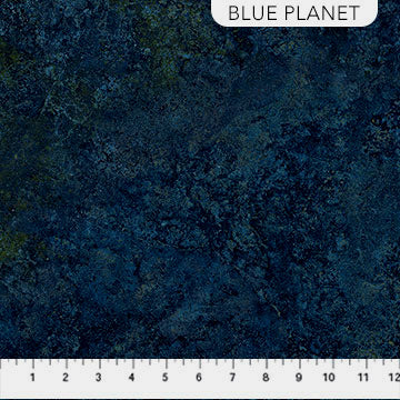 Stonehenge Gradations II 26755-48 Blue Planet Sienna Marble by Linda Ludovico for Northcott
