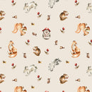 Story Book 91335-12 Animals Cream by FIGO Studio for FIGO Fabrics