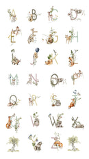 Story Book Panel 91333-10 Alphabet White by FIGO Studio for FIGO Fabrics