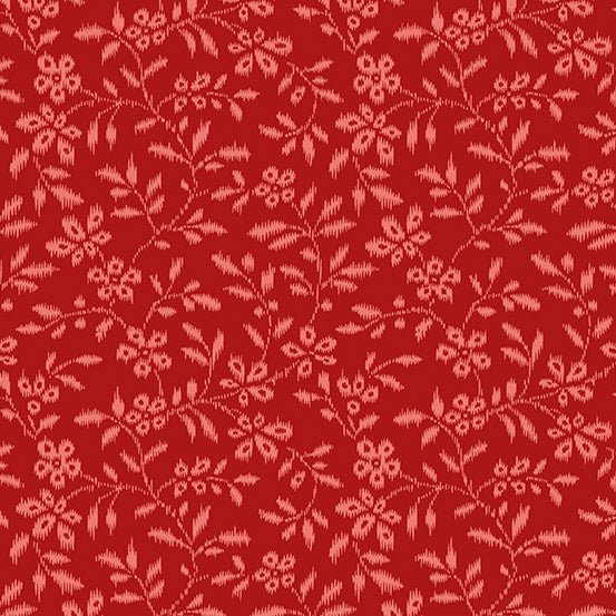 Strawberries and Cream A-358-R Carmine Vail by Edyta Sitar for Andover Fabrics