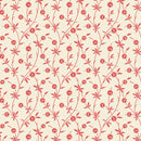 Strawberries and Cream A-359-LE Magnolia Cedar by Edyta Sitar for Andover Fabrics