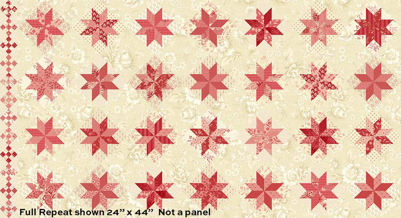 Strawberries and Cream A-9848-LR Strawberry North Star by Edyta Sitar for Andover Fabrics