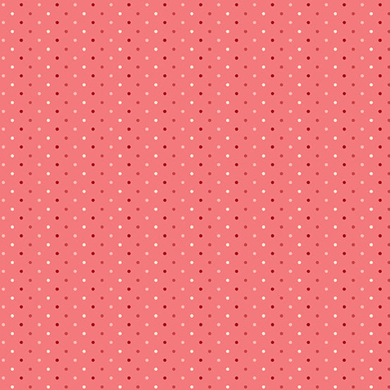 Strawberries and Cream A-9962-E Flamingo Poppy Seed by Edyta Sitar for Andover Fabrics