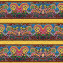Strong Earth Woman 39001-MULTI Border Stripe by Leah Marie Dorion for Elizabeth's Studio