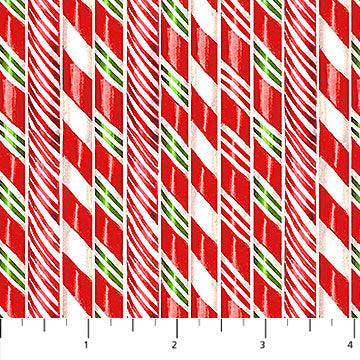 Sugar Coated DP27146-10 Candy Cane Stripe White Multi by Deborah Edwards for Northcott