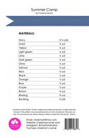 Summer Camp Quilt Pattern Picture of the Back of Pattern Charisma Horton CH-367