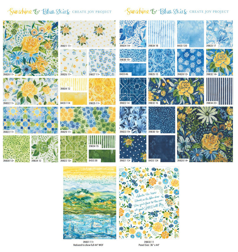 Sunshine & Blue Skies Fat Quarter Bundle 39820AB by Create Joy Project for Moda