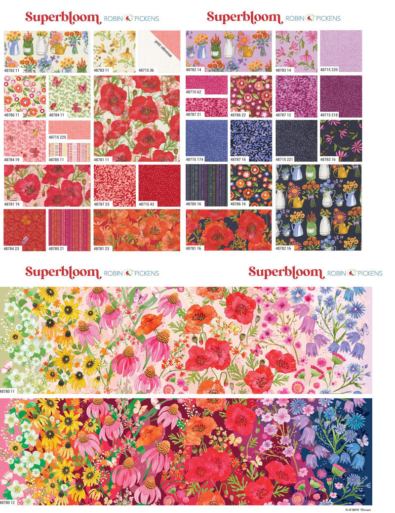 Superbloom Charm Pack 48780PP by Robin Pickens for Moda