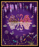 Swan Lake Panel 1639P-55 Purple Swan Panel by David Stavitzski for Blank Quilting