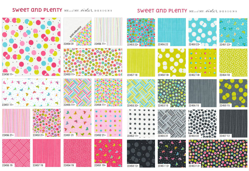 Sweet and Plenty Fat Quarter Bundle 22450AB by Me and My Sister Designs for Moda