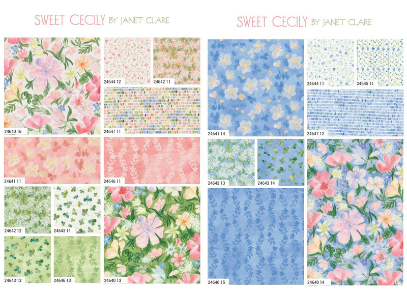 Sweet Cecily Charm Pack 24640PP by Janet Clare for Moda