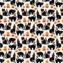 Sweet Treats 91256G-99 Cats Black by Jillian Phillips for FIGO Fabrics