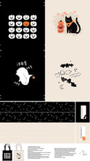 Sweet Treats Bag Panel 91255G-99 Bag Panel Black by Jillian Phillips for FIGO Fabrics