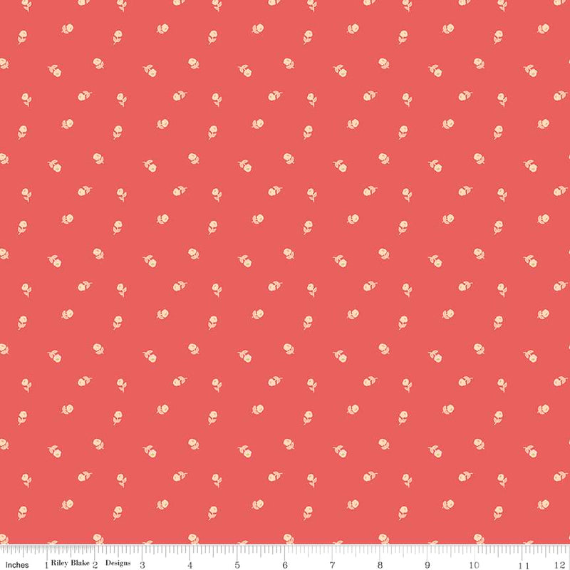 Sweetbriar C14026-PAPRIKA Flower Scatter by Rachel Erickson for Riley Blake Designs