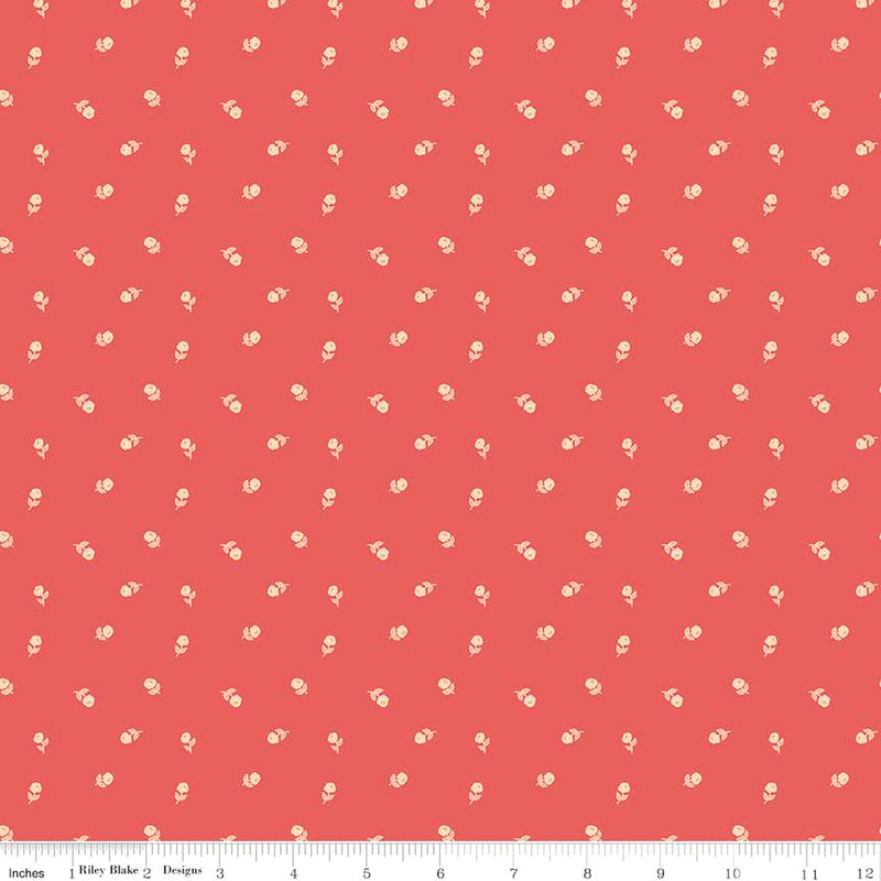 Sweetbriar C14026-PAPRIKA Flower Scatter by Rachel Erickson for Riley Blake Designs