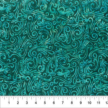 Swirls Batik 108" B81800-63 Teal by Banyan Batiks Studio for Banyan Batiks by Northcott