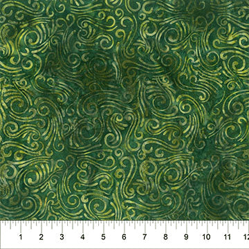 Swirls Batik 108" B81800-78 Evergreen by Banyan Batiks Studio for Banyan Batiks by Northcott