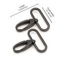 Swivel Snap Hook 1½ inch Black Metal Set of Two ByAnnie HAR1.5SW-BM-TWO