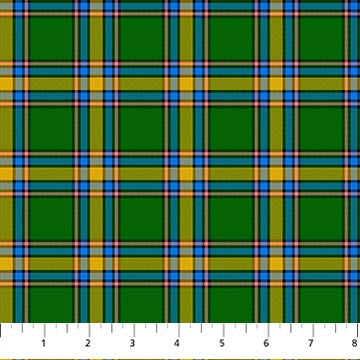 Tartan Traditions of Canada W25574-76 Alberta Green Multi by NC Studio for Northcott