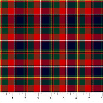 Tartan Traditions of Canada W25578-24 Quebec Red Multi by NC Studio for Northcott