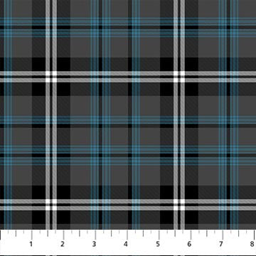 Tartan Traditions of Canada W25584-96 Nunavut Gray Multi by NC Studio for Northcott