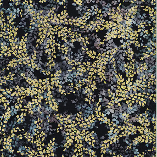 The Cellar Batik S2324-A7G Antique Blue Gold by Hoffman Fabrics