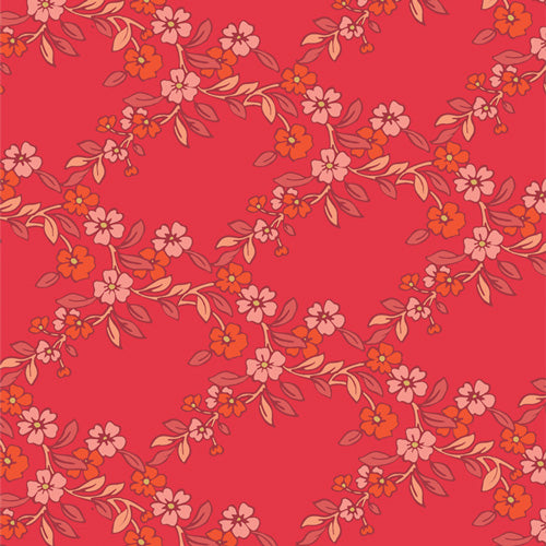 The Flower Fields Flannel F85908a Charming Arbor Hibiscus by Maureen Cracknell for Art Gallery Fabrics