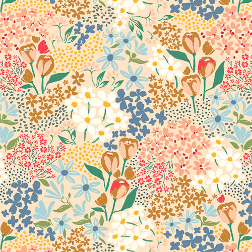 The Flower Fields FLF85904 Thriving Flowerfield by Maureen Cracknell for Art Gallery Fabrics