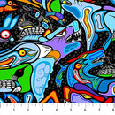 The Four Seasons 29026-99 Collage Black Multi by Mark Anthony Jacobson for Northcott