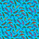 The Four Seasons 29029-64 Fish Turq Multi by Mark Anthony Jacobson for Northcott