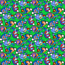 The Four Seasons 29030-74 Rabbits Green Multi by Mark Anthony Jacobson for Northcott