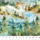 The Great Outdoors DP28454-64 Mountain Scene Teal Multi by Deborah Edwards and Melanie Samra for Northcott